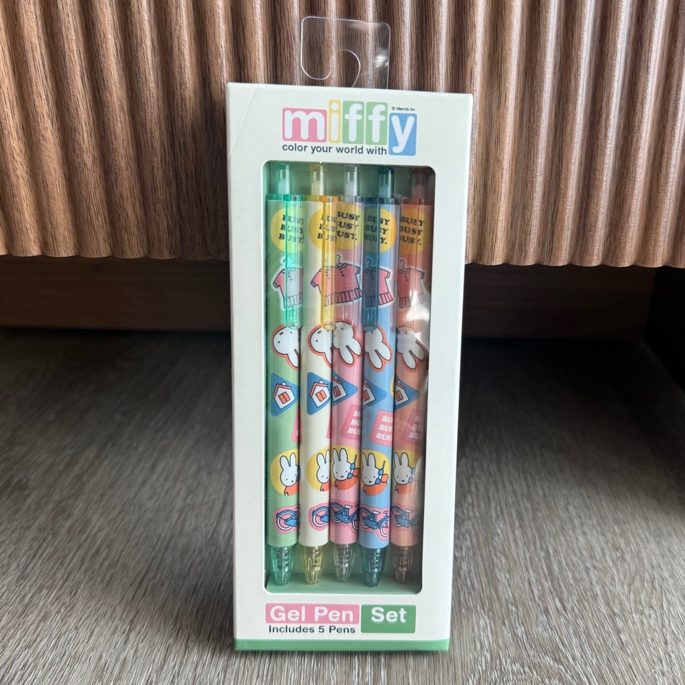 Miffy Gel Pen Set 5 Pack Retractable Busy Busy Busy Orange Circle Studio MY133
